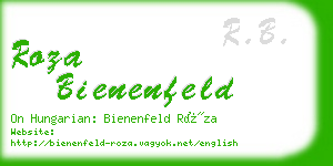 roza bienenfeld business card